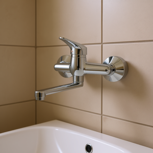 Grifo Mezclador de Lavabo de Pared JOLLY, Cromado Pulido, Modelo J46155 para Lavabos Idro Bric - Product Image 3