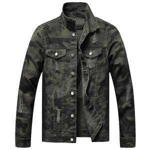 Usine Fabrication Nouvelle Arrivée High Street Style Toile Col Montant Hommes Jeans Veste Personnalisée En Gros - Product Image 1