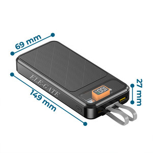 Power Bank Portatile 10000mAh 22.5W PD Ricarica Rapida Schermo Trasparente Logo OEM Ingresso AC Realizzato in Plastica con Batteria Li-Polymer - Product Image 4