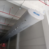 Conduits d'air en tissu antibactérien WELLSOX, conduits d'air ovales en tissu pour les espaces de faible hauteur