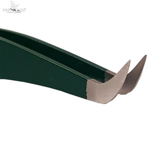 Pincettes d'extension de cils 3D 6D Volume Extensions de cils en forme de L pinces à cils revêtues de couleur verte par innovared INSTRUMENTS - Product Image 3