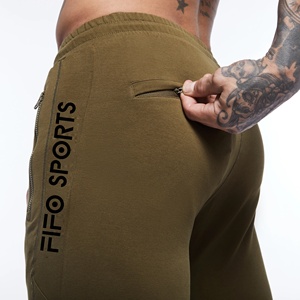 High Quality Polyester/Cotton <b>Men's</b> Jogger <b>Trousers</b> Opened Hem Solid Sweatpants <b>Lightweight</b> Loose Straight Casual Custom - Product Image 6