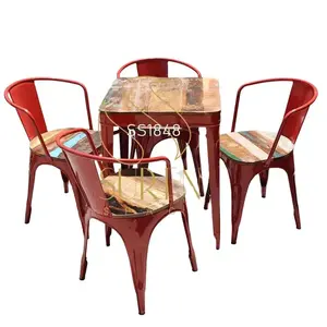 2023 New Arrival Most Popular Most Selling Industrial Restaurant Furniture Cafe Outdoor Indoor Dining Table And Chairs Set