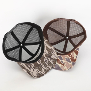 Sombrero de camuflaje HB algodón 7 paneles personalizado al por mayor Snapback estructurado camuflaje caza malla camionero al aire libre logotipo bordado personalizado - Product Image 4