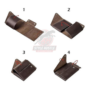 Cartera de Cuero con Diseño Plegable para Varias Tarjetas y Logotipo Personalizado, Cartera de Cuero Hecha a Medida de Alta Calidad en Venta - Product Image 4