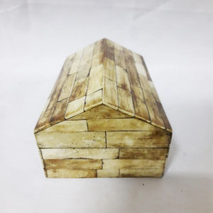 Joyero de lujo con incrustaciones de hueso, caja de regalo de madera hecha a mano para anillos, collares, decoración Bohemia elegante con forro de terciopelo - Product Image 1