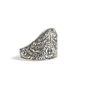 Bague pour homme en argent sterling 925, artisanale, plaquée or 18 carats et gravée, taille unique, marque privée sous licence, cadeau - Product Image 2