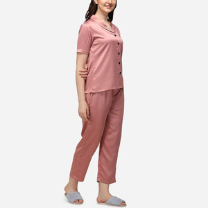 Soft Cotton Breathable <b>Lounge</b> Set Comfortable Relaxed Fit Premium Quality Daily Comfort <b>Women</b> <b>Sleeping</b> Suit - Product Image 4