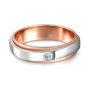 Anillo de Compromiso Jeulia Forever Promise de Plata de Ley Bicolor para Mujer - Product Image 1