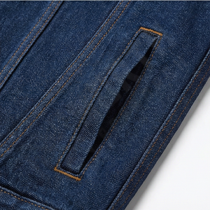 Chaqueta Vaquera para Hombre de Buena Calidad, Totalmente Personalizable, Antiarrugas, con Cuello Alto y Logotipo Frontal, Chaqueta de Moda - Product Image 5