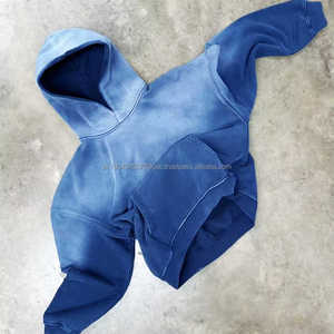 Sudadera con capucha de peso pesado Vintage para hombre, sudadera de algodón térmico de felpa de gran tamaño, diseño bordado, ropa de calle de invierno sólida - Product Image 3