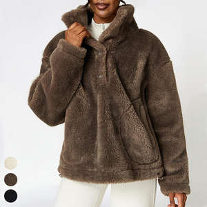 Chaqueta de Invierno para Mujer, Cálida, de Forro Polar, Tejida, de Poliéster Transpirable, con Cremallera y Logotipo, para Exteriores - Product Image 3