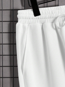 OEM คุณภาพสูงผู้ชายเสื้อแขนสั้นและ Drawstring เอวกางเกงขายาวชุดที่กําหนดเองผู้ชายวอร์ม - Product Image 6