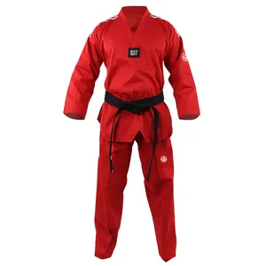 Wholesale Cheap Price Martial Arts Wear Taekwondo Fighting Uniforms Lightweight Comfortable High Quality Cotton OEM Service