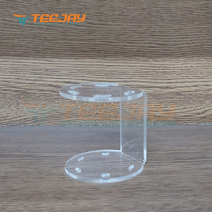 Expositor de acrílico transparente portátil para 5 pinzas, soporte de exhibición para pinzas de pestañas y cejas, exhibición de mostrador - Product Image 5