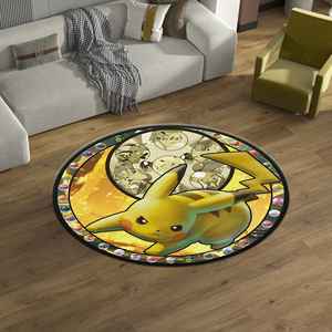 Tapis imprimé Pikachu - Décoration moderne pour chambre d'enfant et salon, tapis doux non tissé - Product Image 2