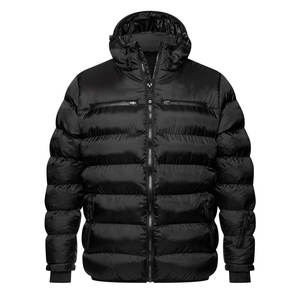 Chaqueta de Burbuja de Lona Personalizada para Hombre al por Mayor, Brillante, Acolchada, de Invierno, con Logotipo Frontal, Impermeable, Transpirable, de Alta Calidad - Product Image 1