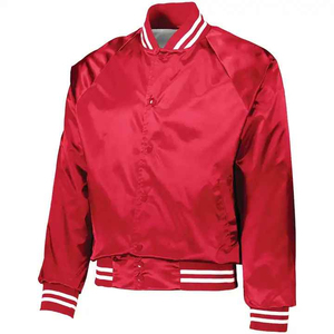 Satin Baseball Varsity <b>Men's</b> Clothing <b>Jackets</b> Embroidery Patches Customized Design <b>Long</b> Sleeve College Baseball <b>Jacket</b> For <b>Men</b> - Product Image 2