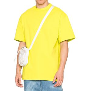 เสื้อยืดบ็อกซี่โอเวอร์ไซส์ของผู้ชายผ้าคอตตอน100% ทรงหลวมไหล่ตกออกแบบโลโก้ได้ตามต้องการน้ำหนักเบาเสื้อยืดผู้ชาย100% - Product Image 4