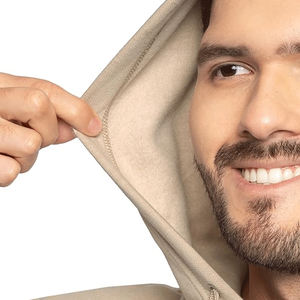 Sudadera con capucha para hombre con logotipo de diseñador personalizado, tela de algodón polar, lavable, moda de invierno, sudaderas con capucha de sublimación rápida en blanco - Product Image 4