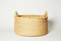 Panier de rangement en jonc de mer tressé à la main, flexible, en gros, panier de pique-nique Bolga, décorations pour la maison, fabrication vietnamienne, directement du fabricant