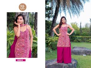 Tenue de soirée de créateur Farshi Salwar Kameez avec Dupatta pour femmes Top de costume Sharara-Palazzo Indian Ethnic Pakistani Eid Suit - Product Image 2