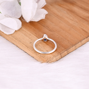 แหวนเงินแท้ 925 สไตล์คลาสสิก สำหรับงานแต่งงาน งานหมั้น หรือวันครบรอบ ประดับด้วยพลอยบลูแคลซิโดนี ตัดเจียระไนอย่างประณีต ของขวัญเครื่องประดับสุดหรูสำหรับงานปาร์ตี้ - Product Image 3