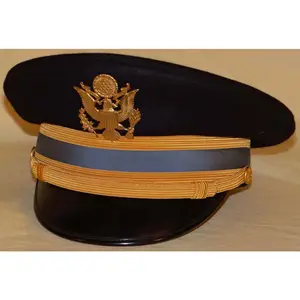 高品质美国军官越南时期礼服皇家白帽子，带徽章头饰定制帽子贴牌成人帽