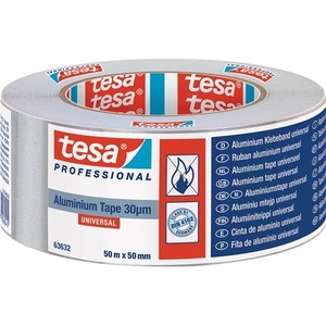 Cinta Adhesiva Universal de Aluminio 63632 con Revestimiento, Rollo de 50 m de Largo y 50 mm de Ancho para TESA, para Uso en Oficina - Product Image 1