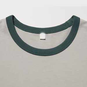 Jersey algodón 100% AIRism manga corta Ringer Camisetas cuello redondo Casual básico Tops camiseta de gran tamaño camisetas para hombres - Product Image 5
