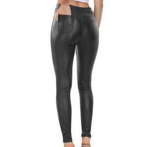 Pantalones de cuero de mujer hechos a medida de diseño clásico precio barato material de calidad premium pantalones de cuero hechos - Product Image 5