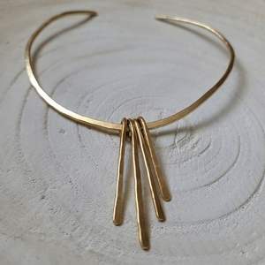 Gargantilla de latón de Color dorado, collar para joyería nupcial, gargantilla de latón inspirada en el arte bribal para apariencia cultural - Product Image 5