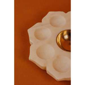 Diya en marbre pour la décoration de Diwali et de Pooja, élégants porte-bougies en pierre, lanternes, pots à bougies - Product Image 6