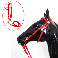 Rênes en plomb tressées collier de tête bride en nylon Hackamore corde de coton cuir cheval Tack western cheval licou bride