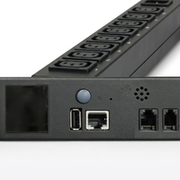 PDU neutre 8 ports 230V 16A avec écran OLED, contrôle Web SNMP SSH, montage en rack industriel, moniteur de puissance, disjoncteur certifié CE