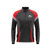 Melange-Sudadera Personalizada de Manga Larga con Cremallera de 1/4 Cuartos para Hombre, Chaqueta de Fútbol de Invierno, Top de Gran Tamaño, Ropa de Fútbol
