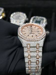 Montre de luxe pour femme en moissanite 925, qualité VVS avec testeur de diamant VVS1, 100% tendance hip-hop - Product Image 3