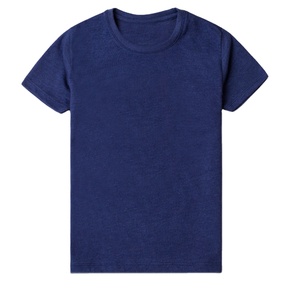 เสื้อยืดเด็กเล็ก แขนสั้น คอกลม ผ้าฝ้ายถัก 100% ระบายอากาศได้ดี เป็นมิตรกับสิ่งแวดล้อม สีพื้น เรียบง่าย สวมใส่สบาย - Product Image 1