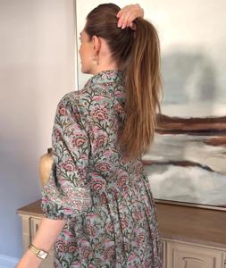 Robe longue imprimée à l'aspect élégant extrêmement design pour les femmes de fête à la plage portant des tenues de fête de plage droites et élégantes - Product Image 6