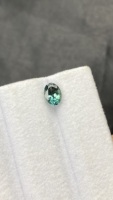 7x5 mm zertifizierter, seltener, natürlicher Tansanit in ovaler Schliffform, natürlicher Zoisit-Tansanit, 0,90 Karat, augenrein