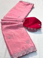 Saree en soie de meilleure qualité coupe de 6.30 mètres fabriqué à un prix-pour les filles