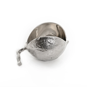 Decorative Aluminium Serving Bowl Latest Design New Handcrafted Nut Shape Metal Dry-fruit Bowl Household Dinnerware Tabletop - Product Image 1