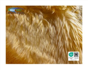 Tissu en fausse fourrure tricotée jaune tournesol, à poils longs 30/35mm, pour vêtements, jouets, vêtements pour femmes, sacs et chaussures - Product Image 4
