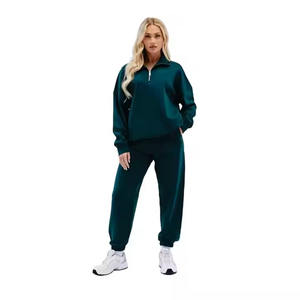 Fabriqué en usine OEM survêtements pour femmes personnalisés qualité supérieure à bas prix ensembles en coton polaire pour femmes - Product Image 6