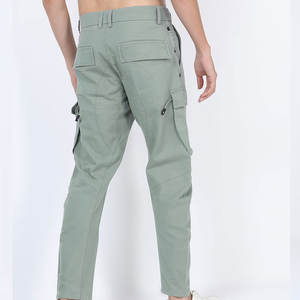 Pantalon Cargo en coton de qualité supérieure pour hommes, nouveau design à 6 poches avec capris taille moyenne, vêtements de rue, couleur grise, vente à chaud - Product Image 5
