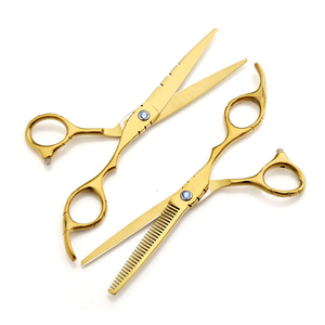 Barbier professionnel 6 pouces lame droite ciseaux de coupe de cheveux ensemble pointu poignée en acier inoxydable beauté cheveux amincissement ciseaux - Product Image 2