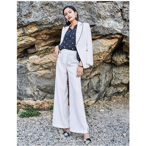 Pantalones Formales de Oficina para Mujer, Estilo Casual, con Decoración de Botones - Product Image 4