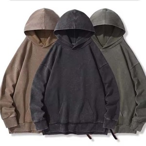 Sweats à capuche 100% coton pour hommes Nouveau style Pull décontracté Brodé Streetwear Sportswear Sport d'hiver Sweats à capuche en vente - Product Image 4