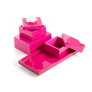 High gloss lacquer box on trend best quality <b>lacquerware</b> lacquered storage decor boxes for sale - Product Image 6