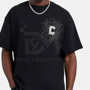 เสื้อยืดผู้ชายประดับพลอยเทียมสไตล์ใหม่สำหรับฤดูร้อนผลิตตามสั่ง - Product Image 5